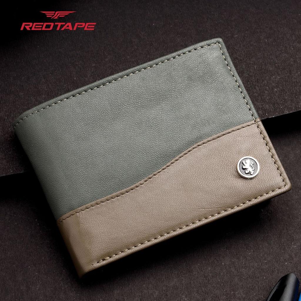 Men’s Green Dk.Taupe Colorblocked Genuine Leather Wallet — photo 2