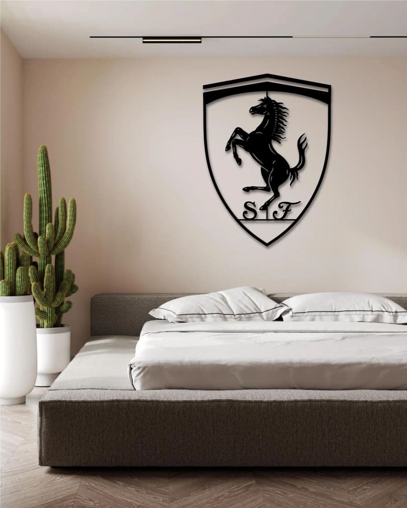 FERRARI F1 TEAM LOGO METAL WALL ART — photo 3