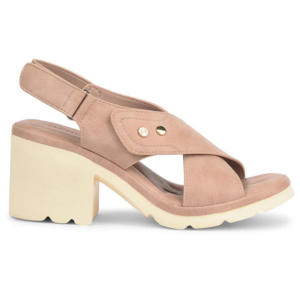 Healers Pink Casual Block Heel Sandal For Women ZQ-DM-16 By Liberty — photo 2