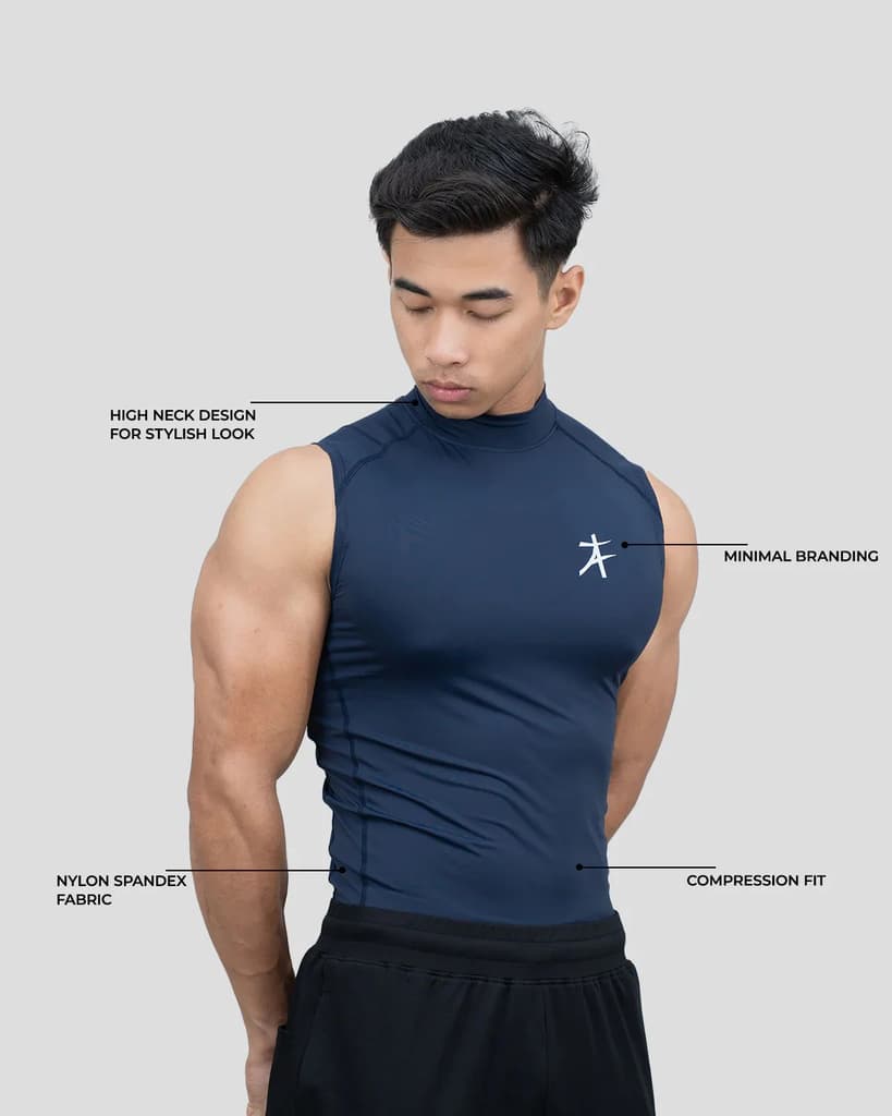 Hustle High Neck Compression Tank — photo 3
