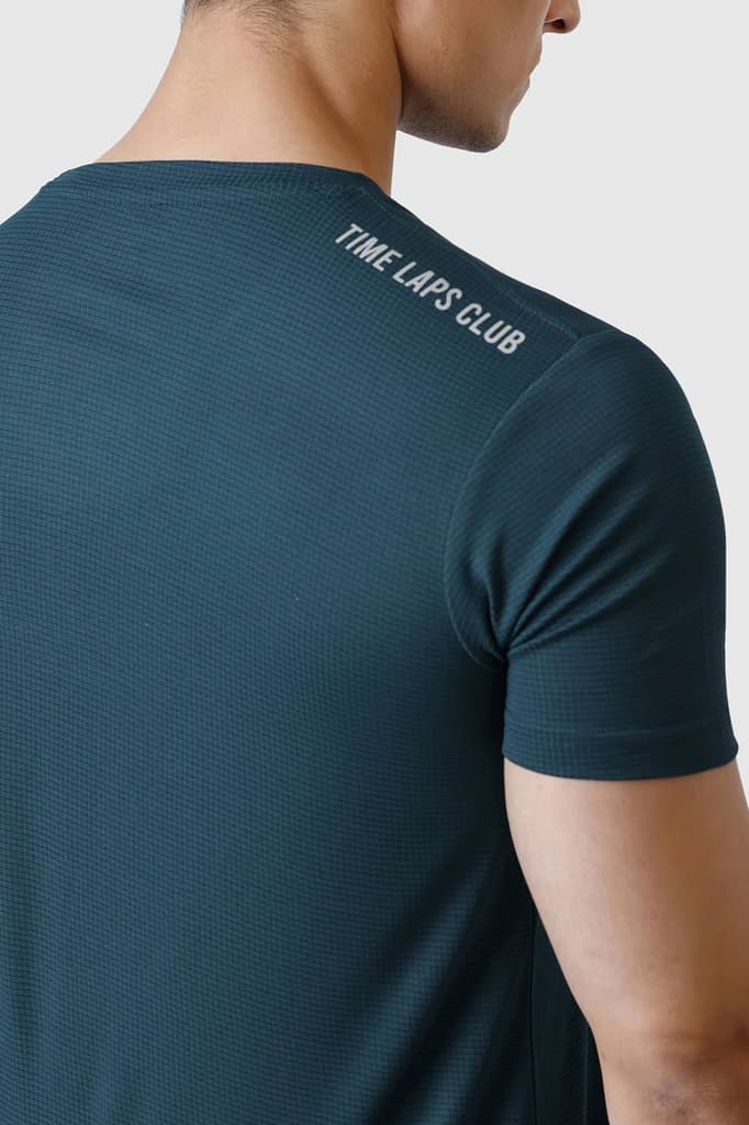 Checks Running T-shirt Bottle Green — photo 6