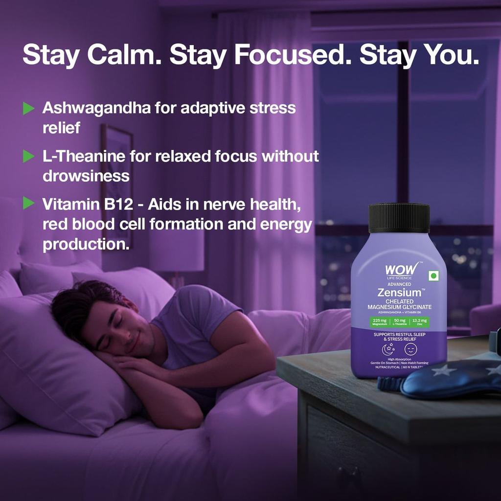 Zensium Chelated Magnesium Glycinate Enhanced Calmness & Daily Balance
