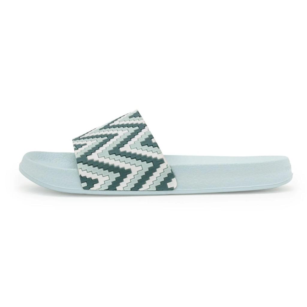 Womens Sliders in Green and White | Casual Pool Sliders — photo 3