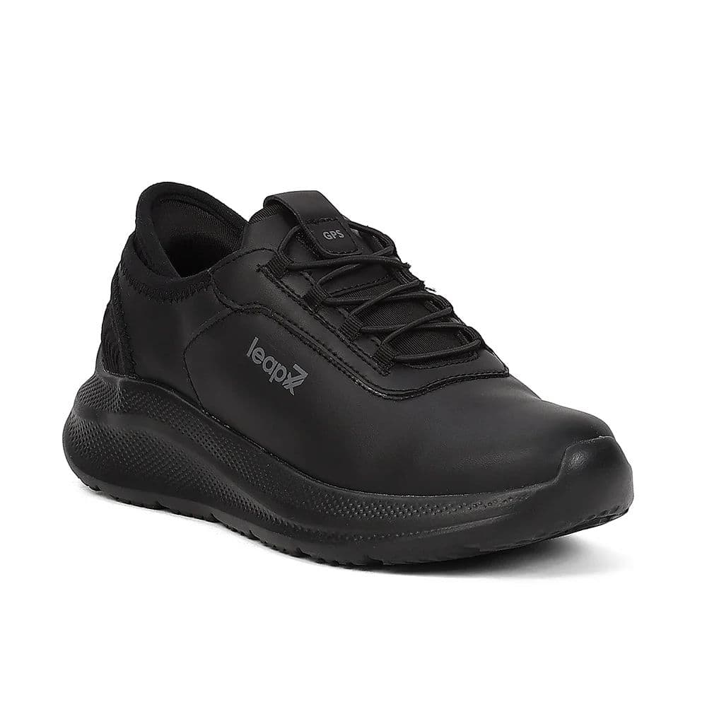 Leap7X EAZYSCHL1G ProTrackTer GPS Black Uniform School shoes for Kids By Liberty — 9C/27 / Black