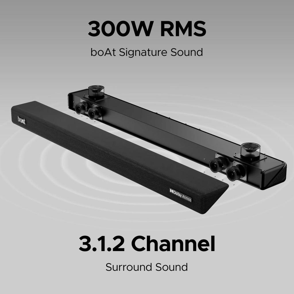 boAt Aavante Bar 4100DA | Soundbar with 300W RMS boAt Signature Sound, 3.1.2 Channel Surround Sound, Bluetooth v5.3 — photo 4