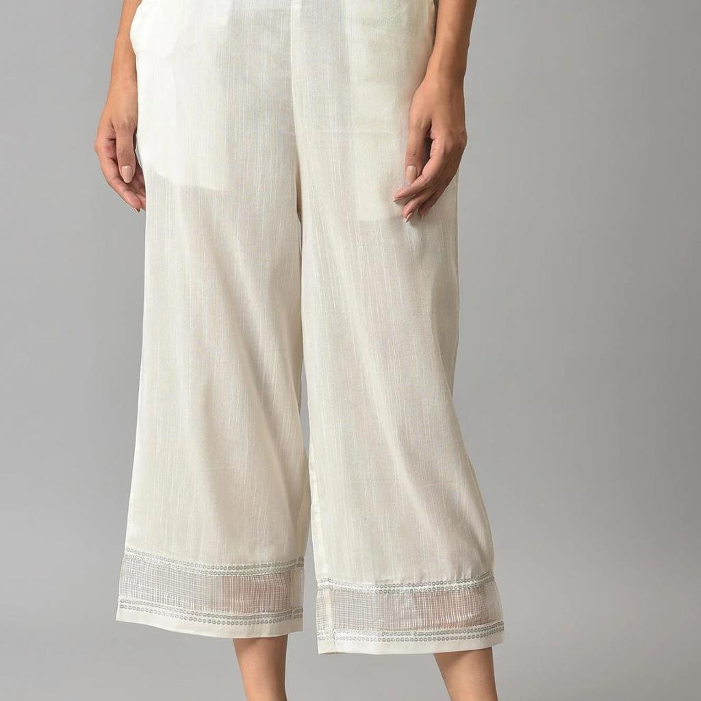 White Gathered Culottes