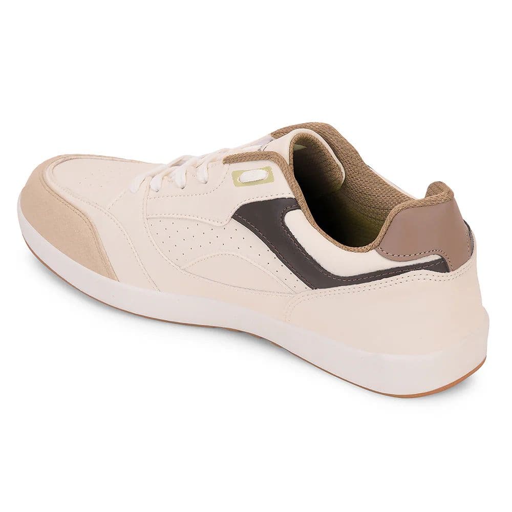 Leap7x Beige Casual Lacing Sneakers For Men CLASTO-1E By Liberty — photo 5