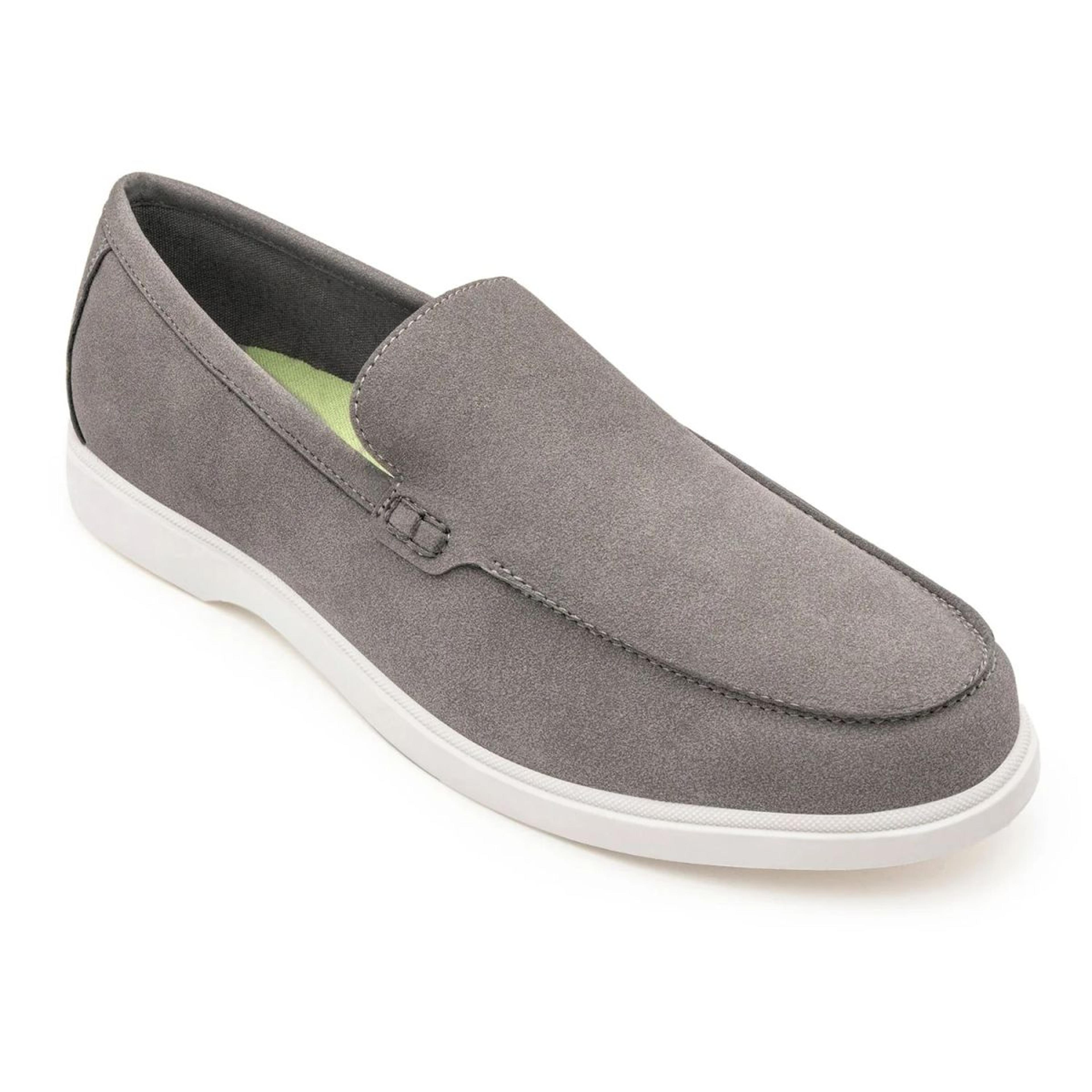 Vegan Loafer Shoes for Men in Grey| Low-Cut Formal Dress Shoes.