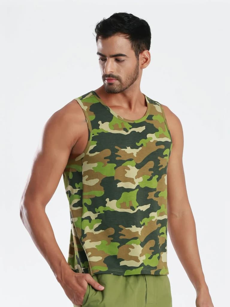 Active Fit Camo Printed Bamboo Vest (Pack of 3) — photo 3