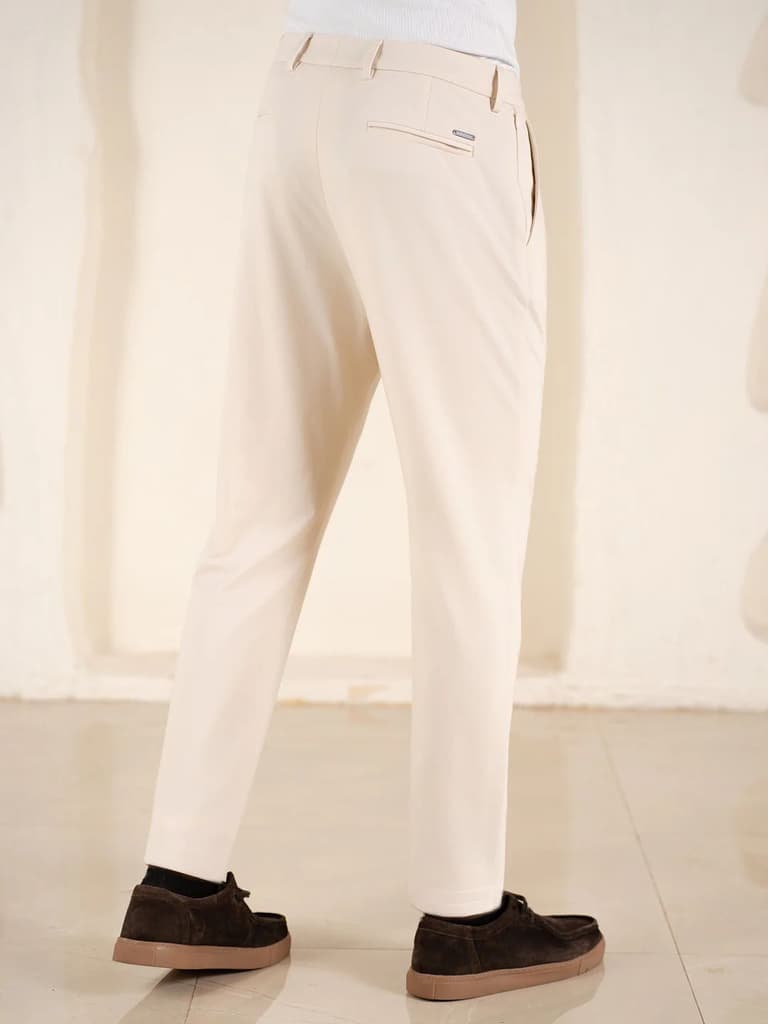 Malai Cream Soft-touch Slim Fit Power Stretch Pants — photo 7