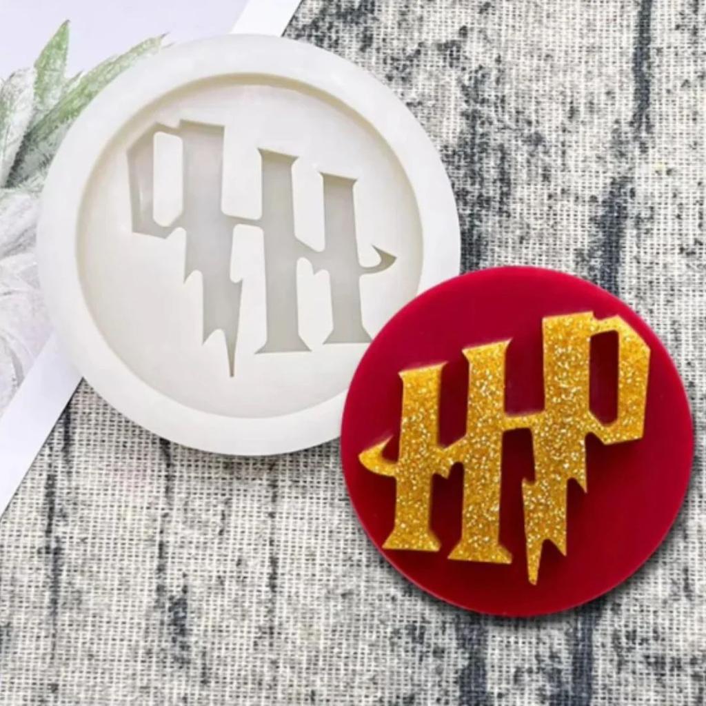 Wizard Castle & HP Letter Silicone Mold – Set of 2 Resin Art Craft Mold — Harry Potter Initials Mold
