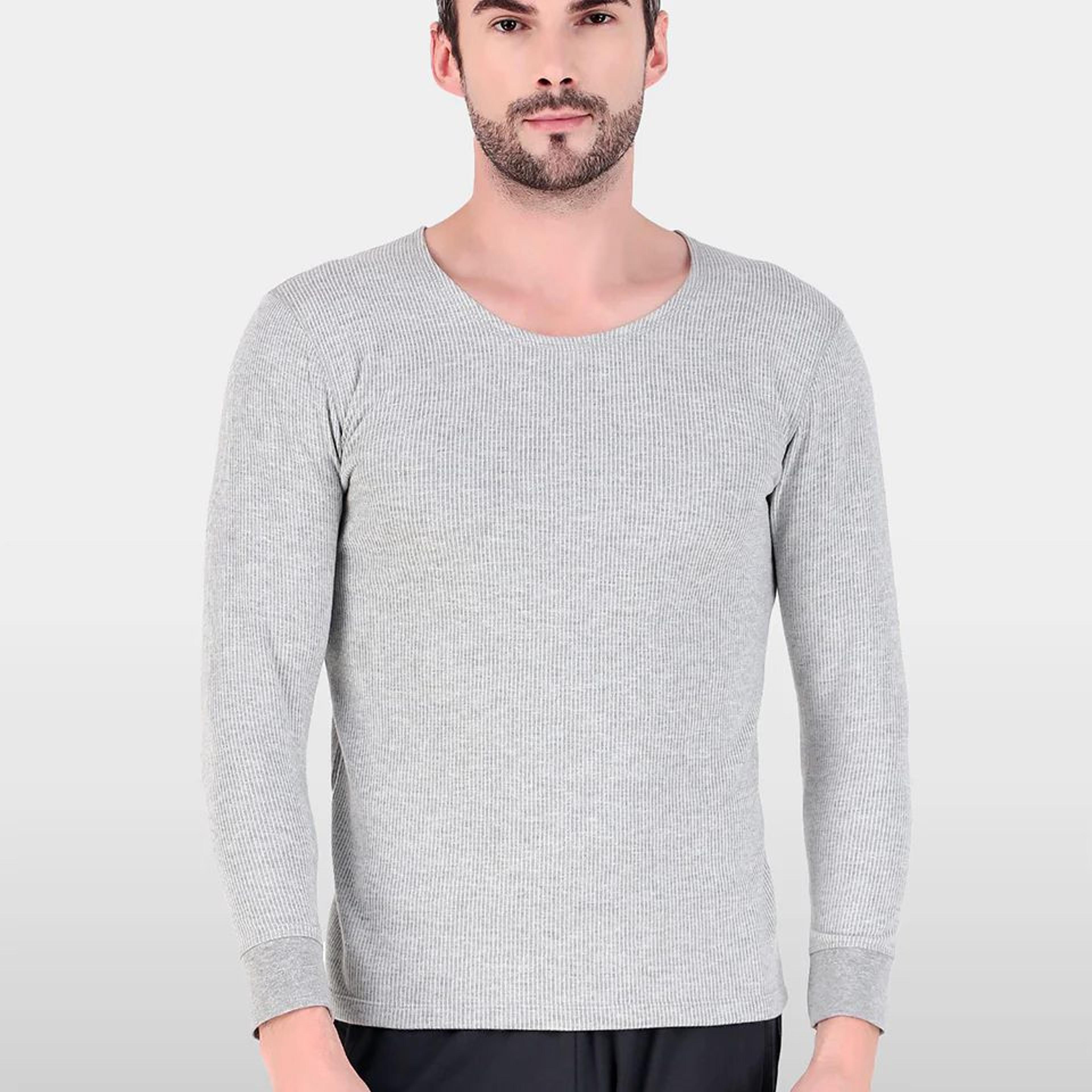 BlazeTech Thermal Vest Full Sleeves | Light Grey