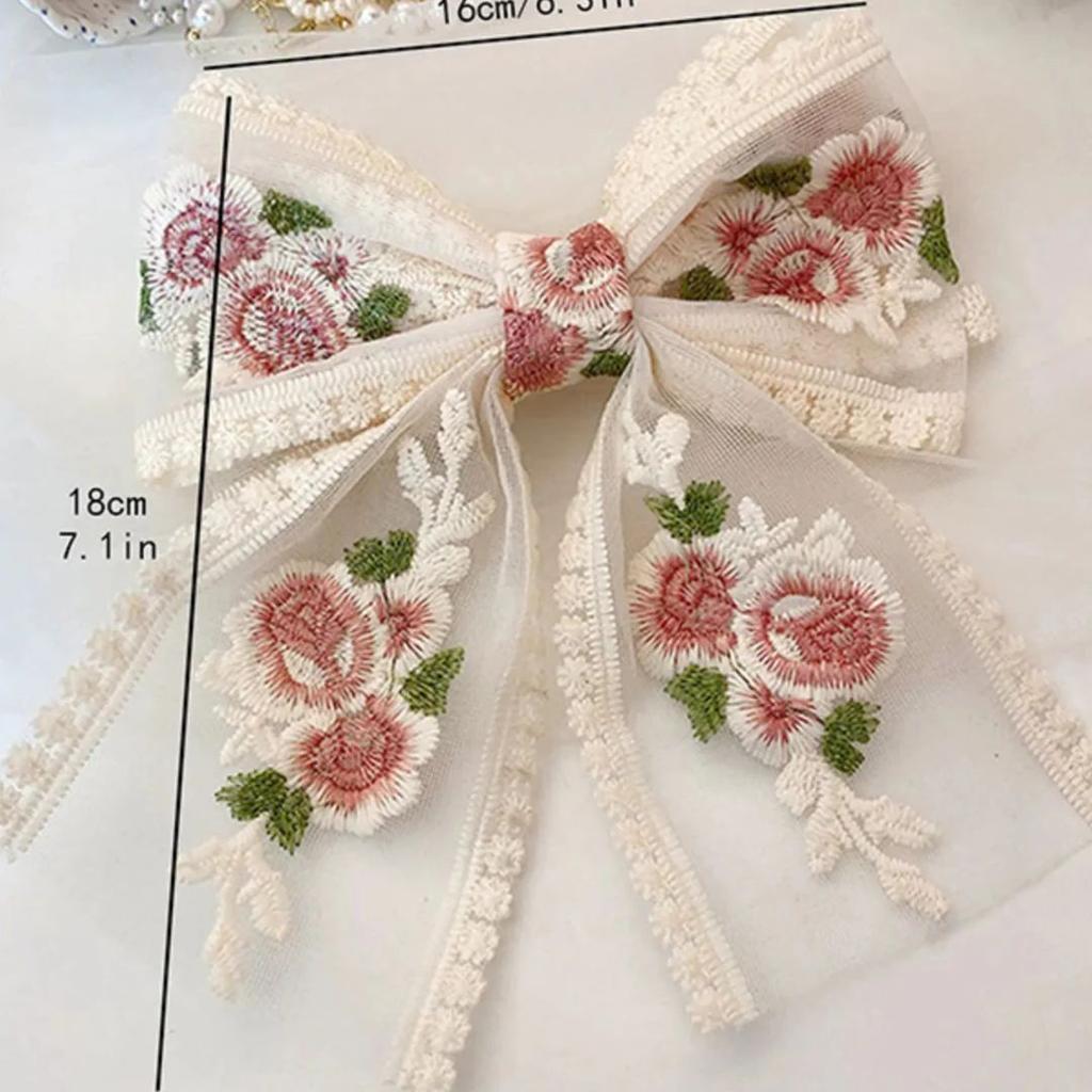 Elegant Lace Bow Hair Clip – Soft, Breathable n Stylish — photo 3
