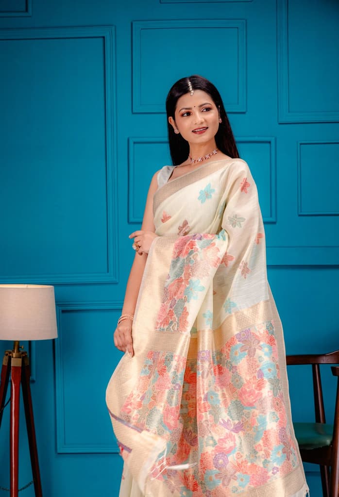 Mimosa Women's Woven Design Banarasi Style Art Silk Saree With Blouse Piece : SA00001785PSFREE — photo 2