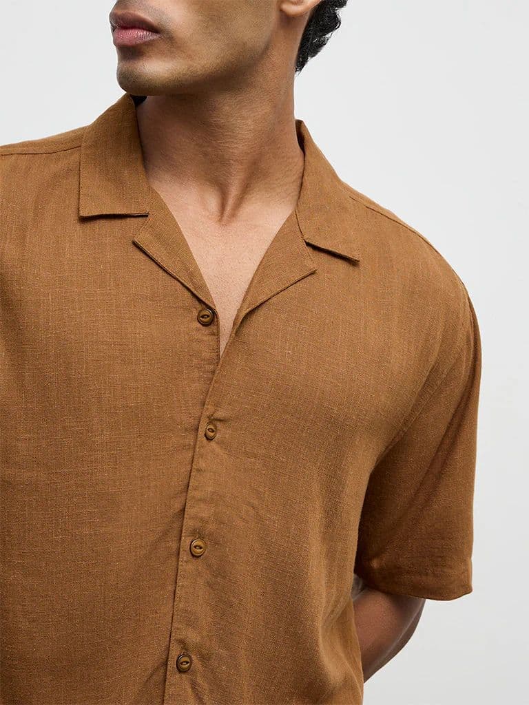 ETA Light Brown Relaxed-Fit Shirt — photo 3