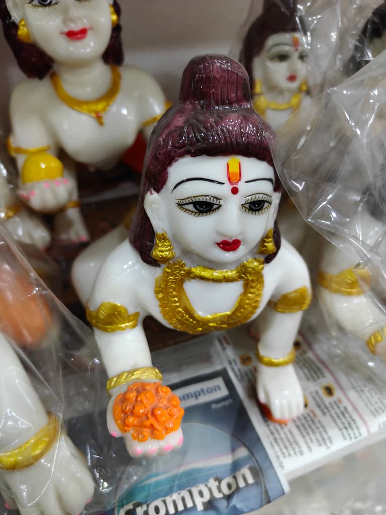 Gold Statue of Hindu Deity | Bronze | Religious Artifact | Yellow