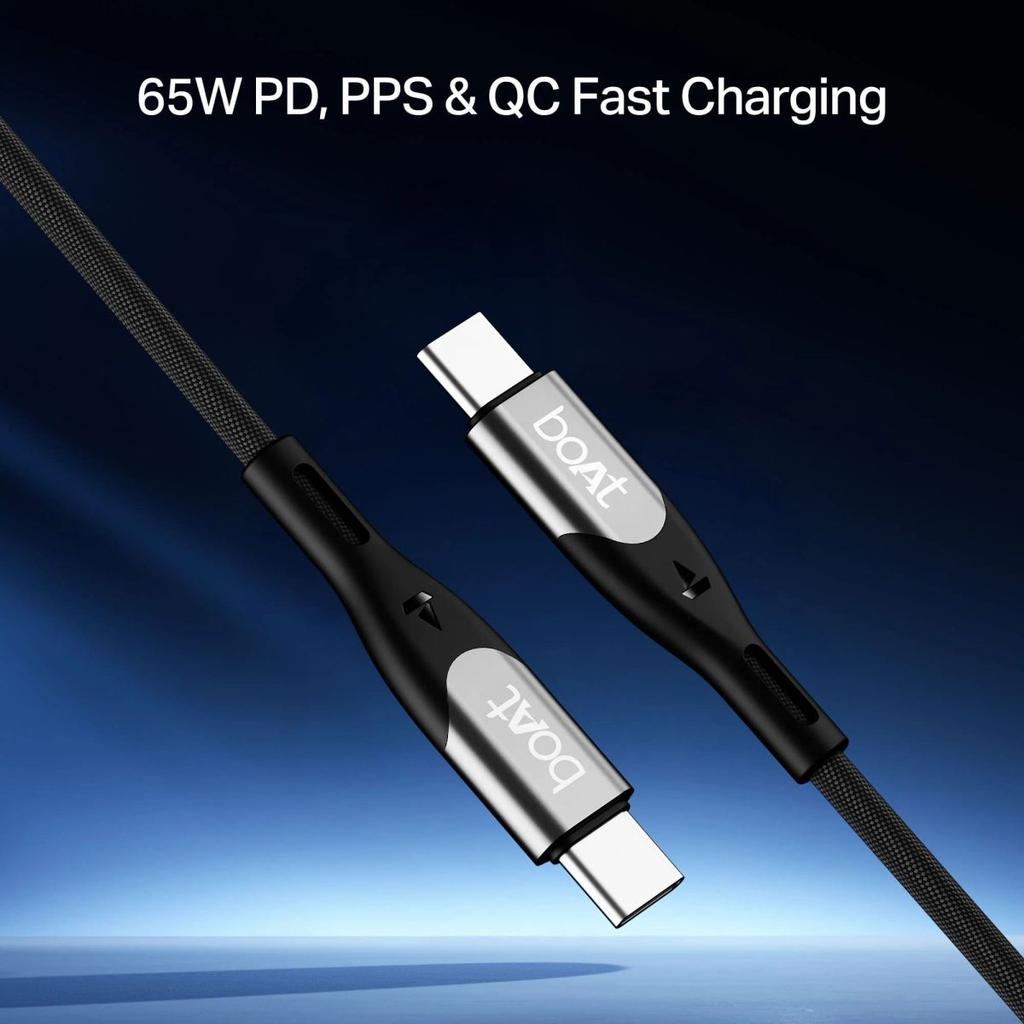 boAt Type C to C 65W Cable | Fast Charging Cable with 65W Output, 480 Mbps Data Sync & Nylon Braided Skin — photo 6