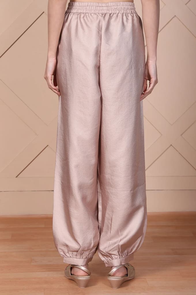 Mauve Solid Tapered Pant — photo 4