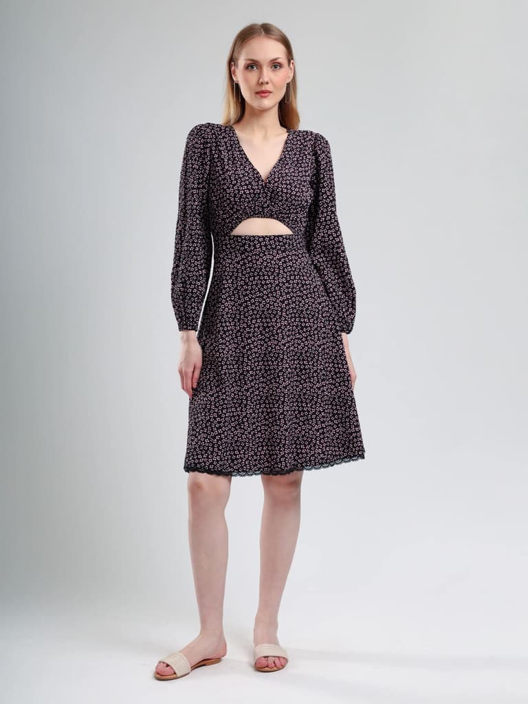 Cory Edge Santorini long sleeve V neck dress — photo 3