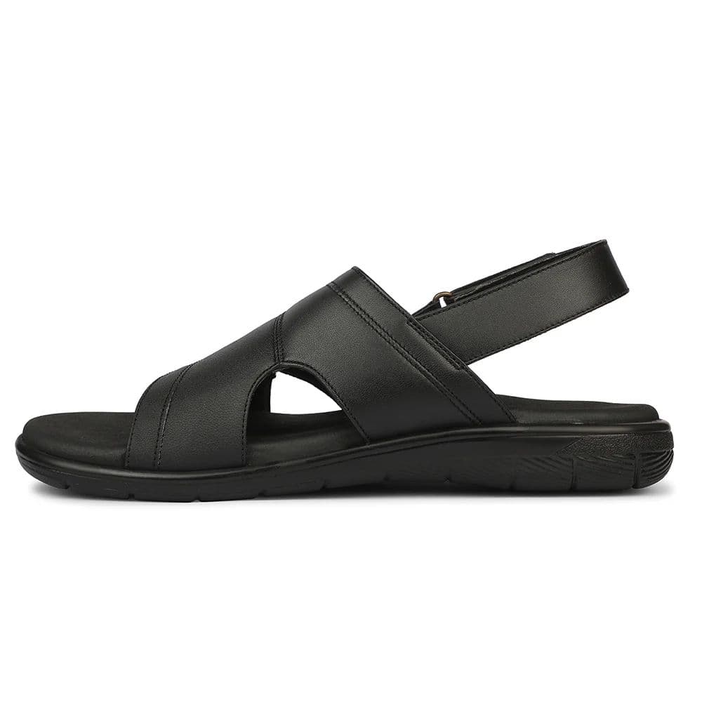 Healers MDG-1 Everyday Comfort Black Formal Sandal for Men by Liberty — photo 5
