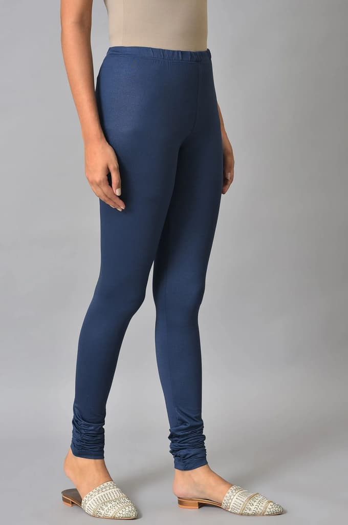 Blue Poly Lycra Women Churidar — photo 4