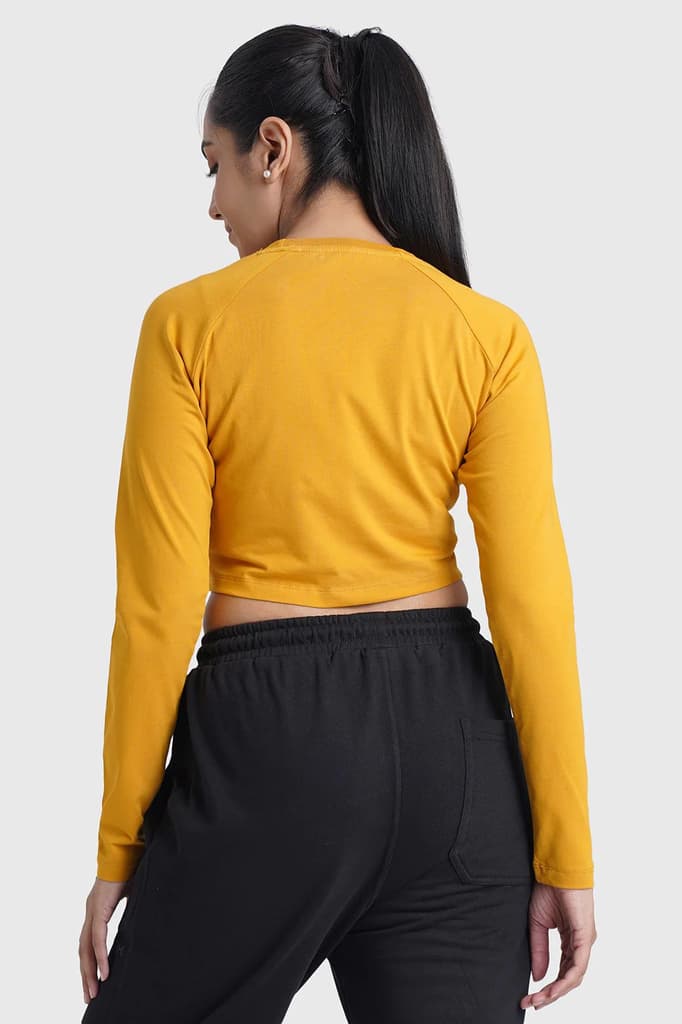 Legacy Crop Top T-shirt Mustard — photo 8