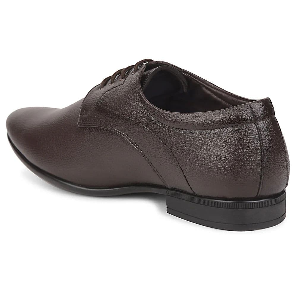 Fortune Brown Formal Lacing Derby Shoes For Men UVL-131 By Liberty — photo 4