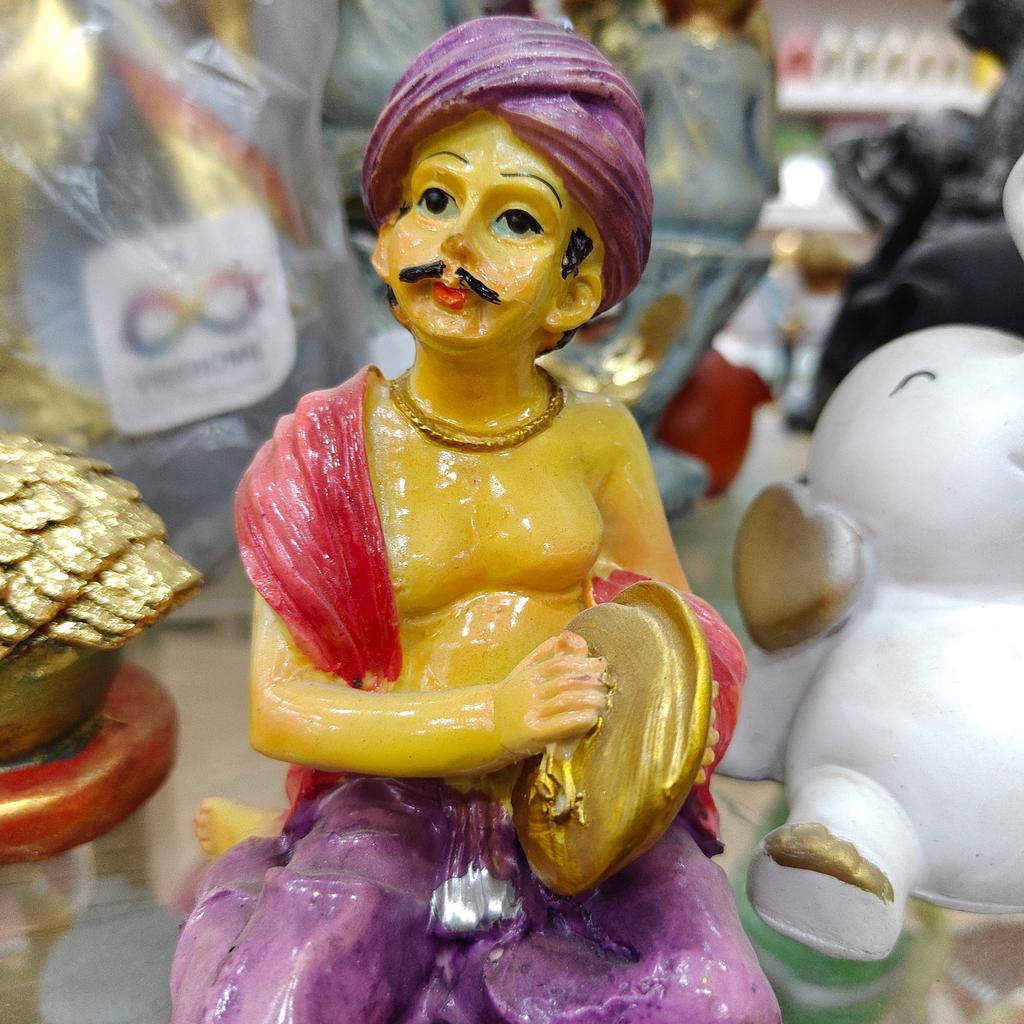 Purple Statue | Decorative | Ceramic | Gold