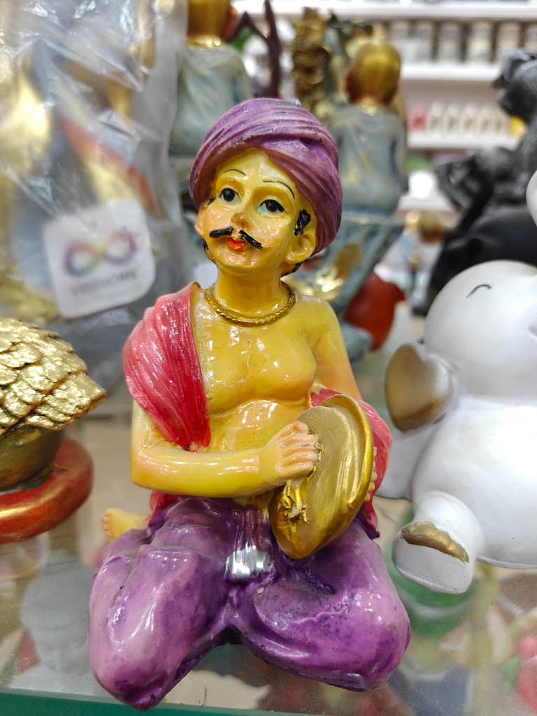 Purple Statue | Decorative | Ceramic | Gold