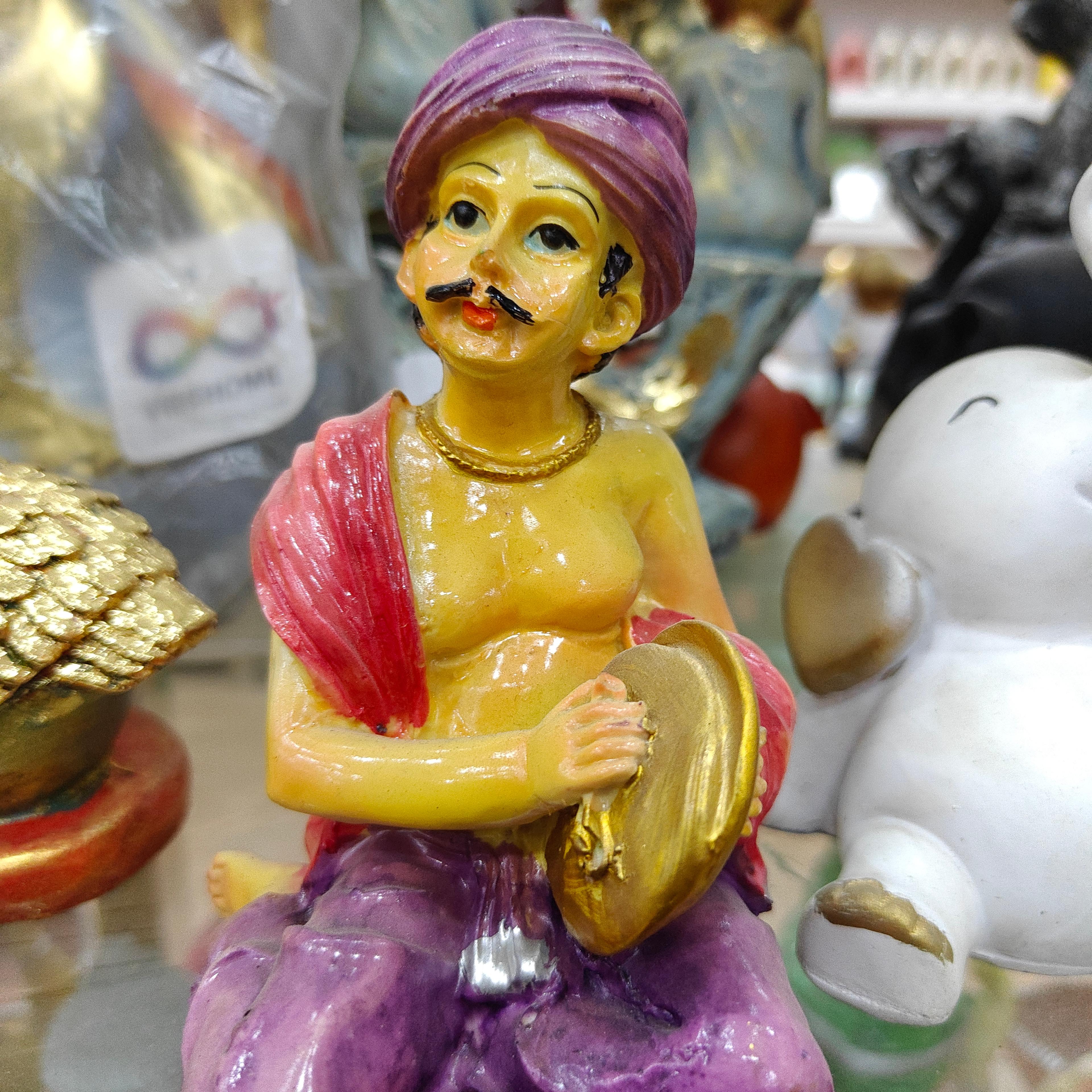 Purple Statue | Decorative | Ceramic | Gold