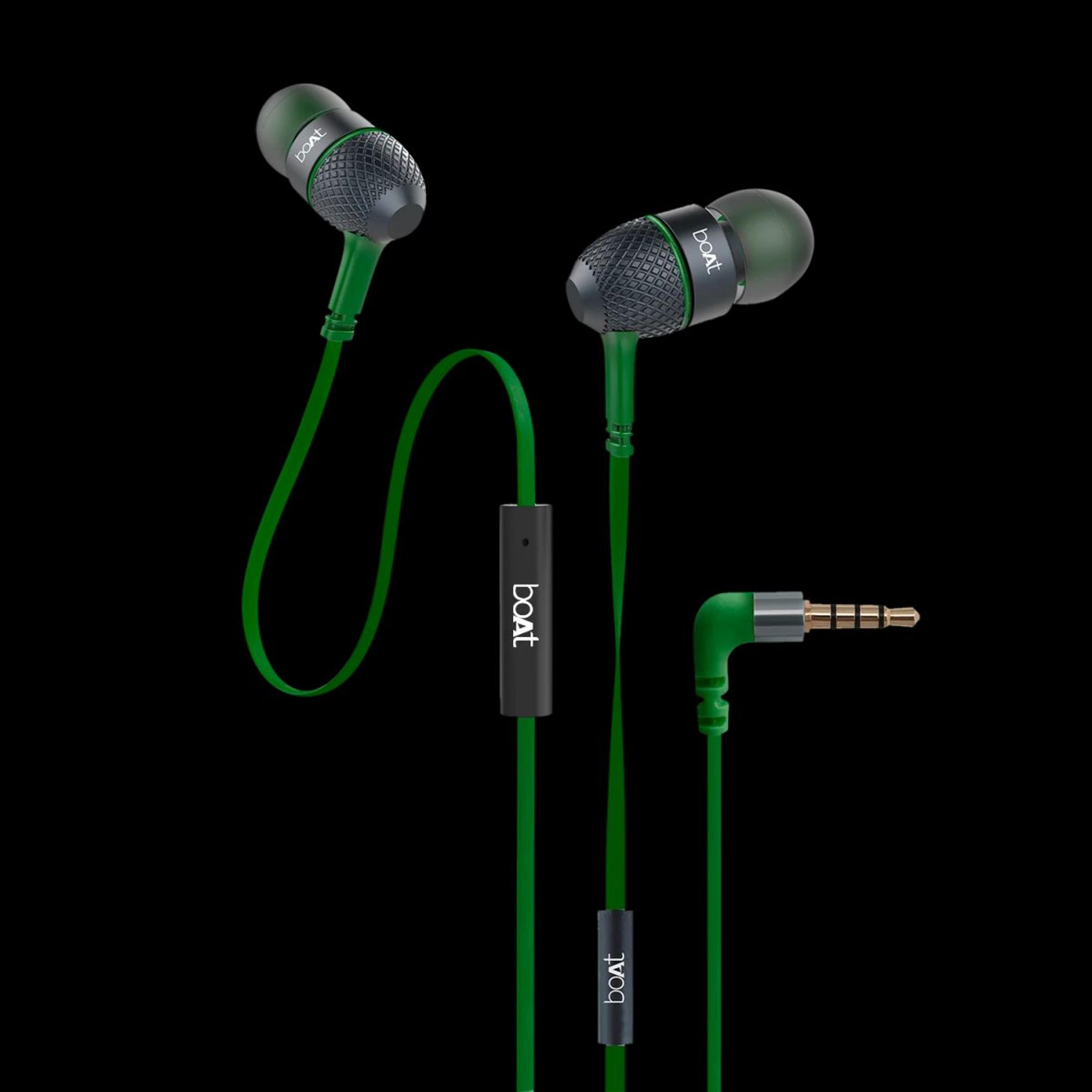 Bassheads 180 | Wired Earphones Featured with 10mm Driver, Passive Noise Cancellation, Thumping Bass, boAt Signature Sound