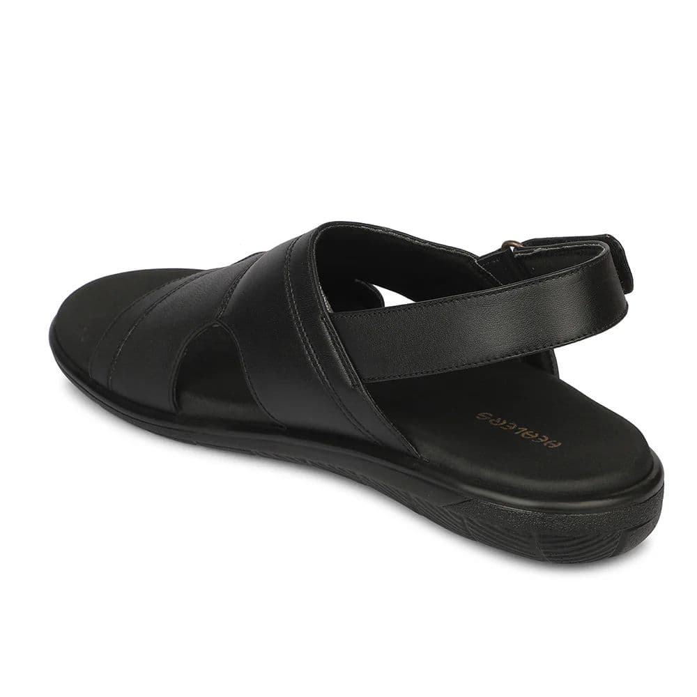 Healers MDG-1 Everyday Comfort Black Formal Sandal for Men by Liberty — photo 3