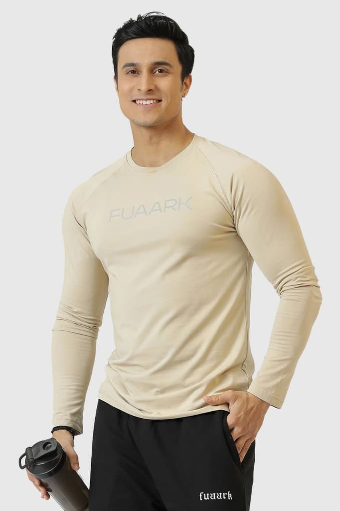 Chase Full Sleeves T-shirt Beige — S