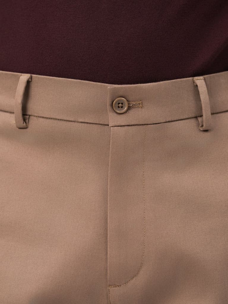 Terranova Khaki Relaxed Fit Stretch Chinos for Men — photo 7