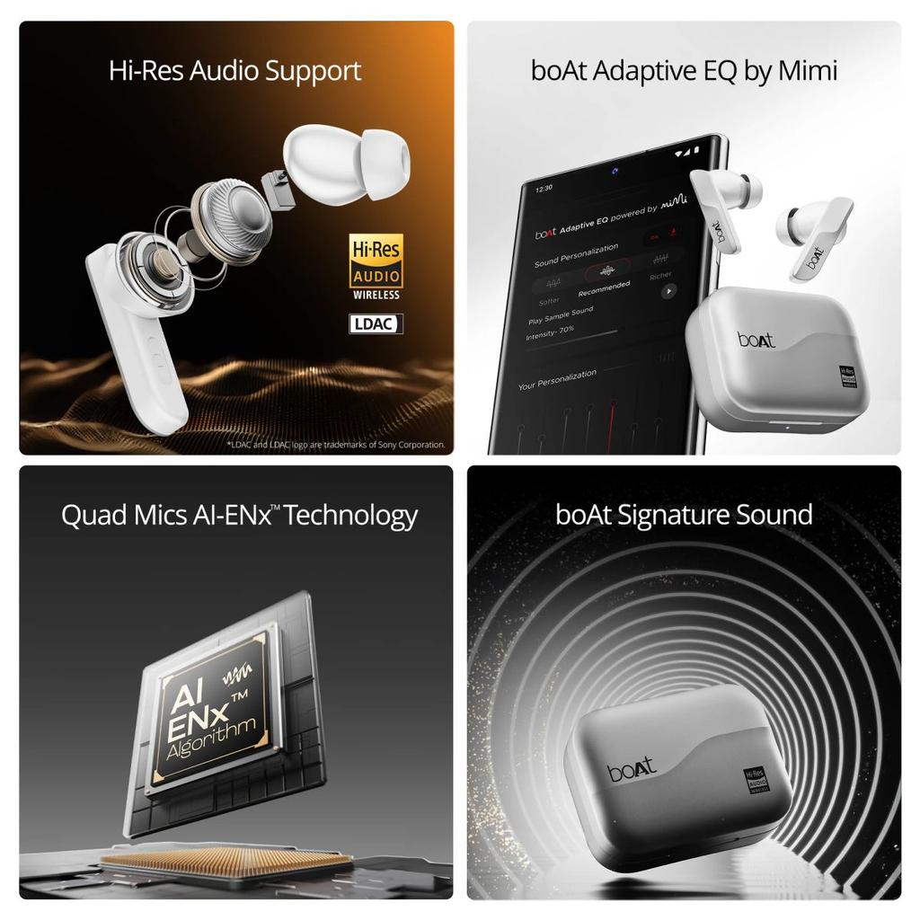 boAt Airdopes 800 HiDef | Wireless Earbuds with 40 Hours Playback, High-Res Audio with LDAC, AI ENx Technology — photo 5