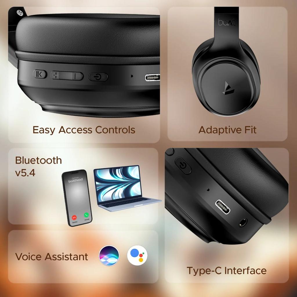 boAt Rockerz 430 | Wireless Headphone with ENx™ Tech, 40 HRS Playback, BEAST™ Mode, Type-C Interface, Bluetooth v5.4 — photo 7