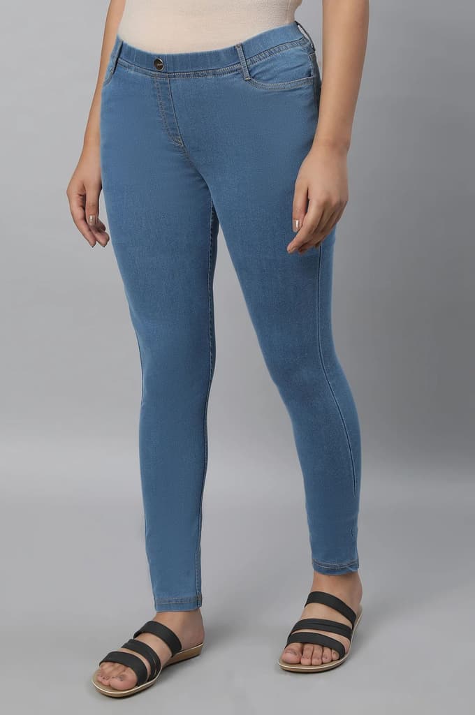 Ice Blue Denim Jeggings — photo 3