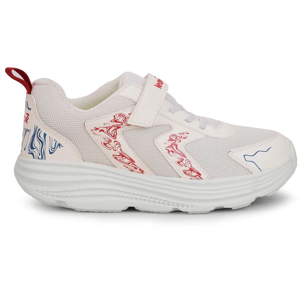 Leap7x White Sports Lacing Running Shoes For Kids ELENOR-2LE By Liberty — photo 2