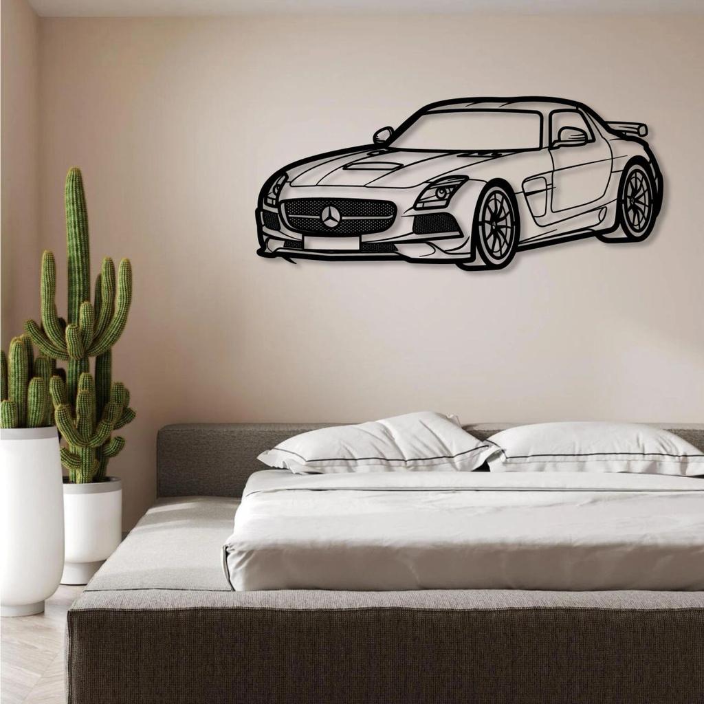 MERCEDES BENZ SLS AMG 2014 PERSPECTIVE METAL WALL ART — photo 3
