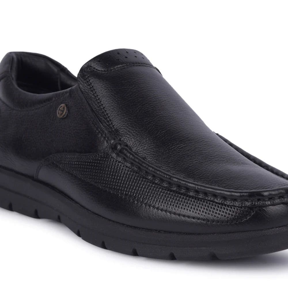 Healers Black Formal Non Lacing Moccasin For Men OSL-22 By Liberty — photo 5