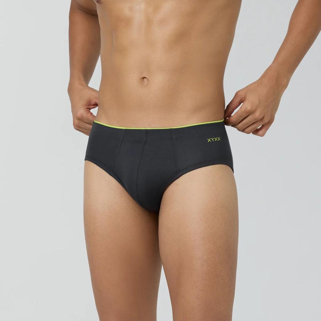Super Combed Cotton-Modal Briefs - Graphite Grey — photo 4