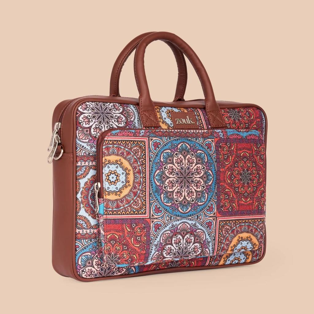 Multicolor Mandala Print Laptop Bag — photo 3