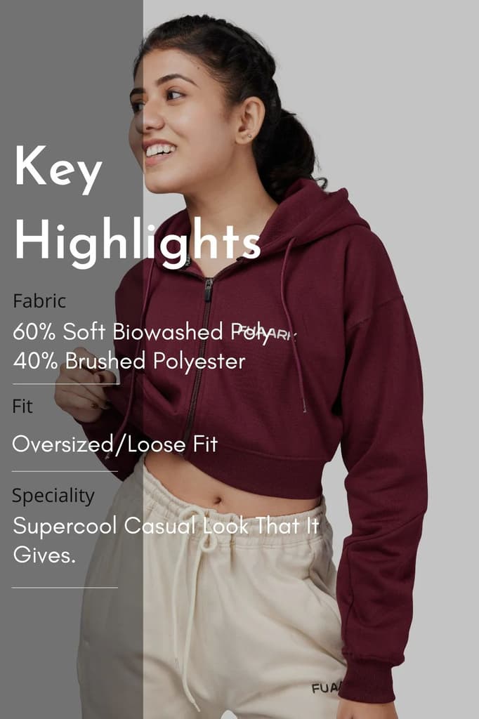 Signature Oversized Cropped Jacket Cherry — photo 6