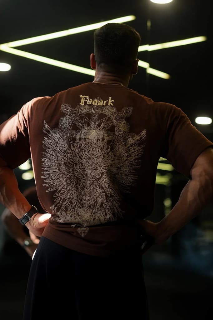 Eagle Oversized T-shirt Coffee — XS