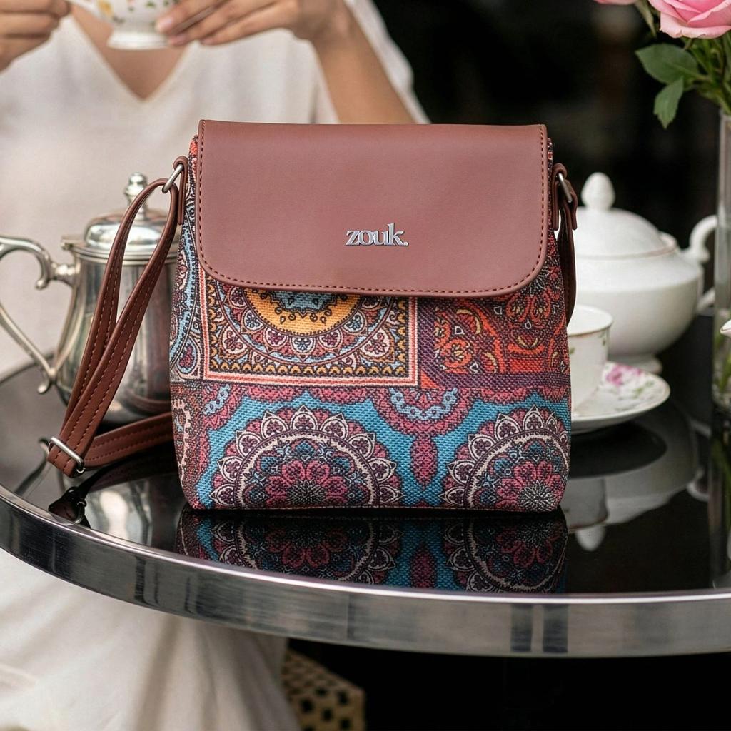 Multicolor Mandala Print Amalia Daypack & Multicolor Mandala Print Flap Sling Bag Combo — photo 5