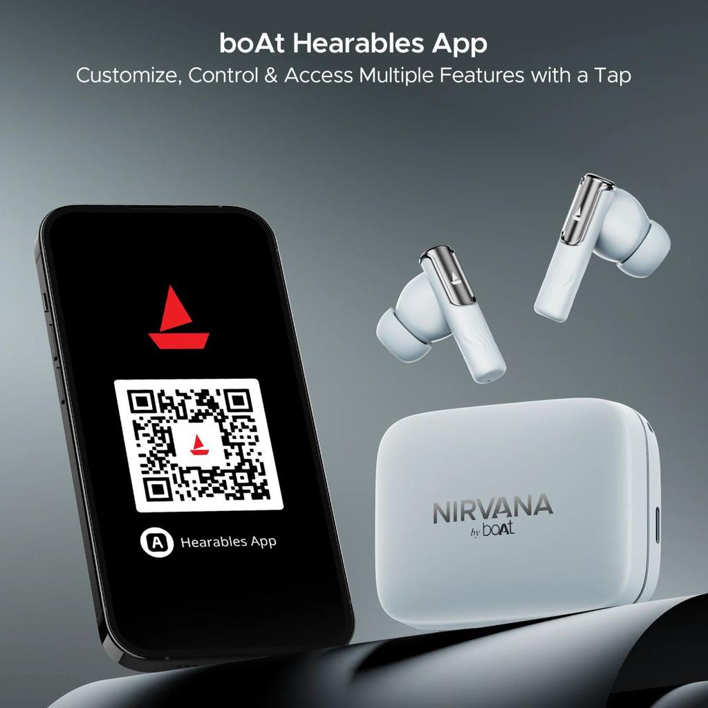 boAt Nirvana Ivy | Wireless Earbuds, 50 Hours Playback, 50dB ANC, 360 Spatial Audio with Head Tracking, App Support, Adaptive EQ powered by Mimi, Google fast pair, ASAP Charge, boAt Signature Sound — photo 6