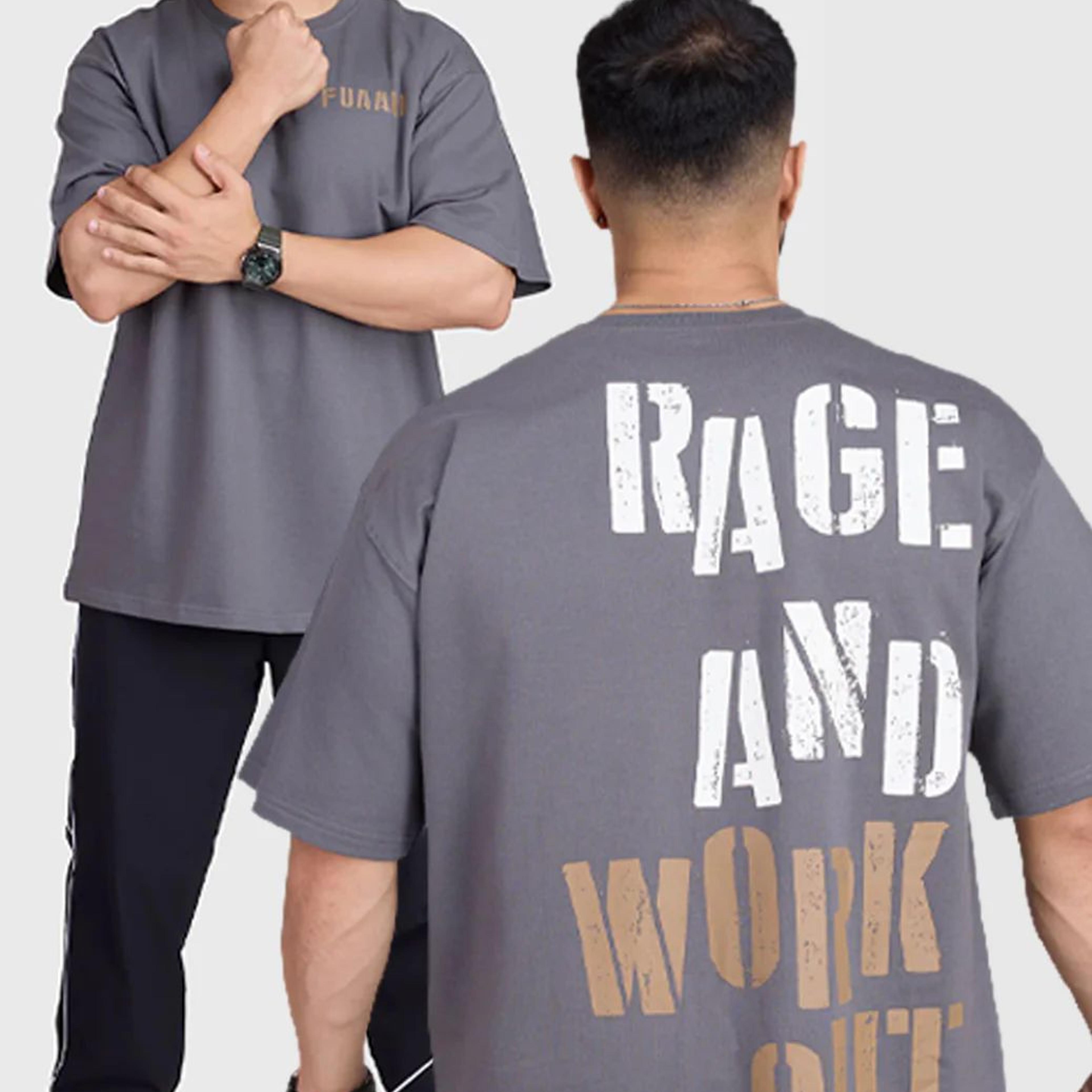 Rage Oversized T-shirts Charcoal