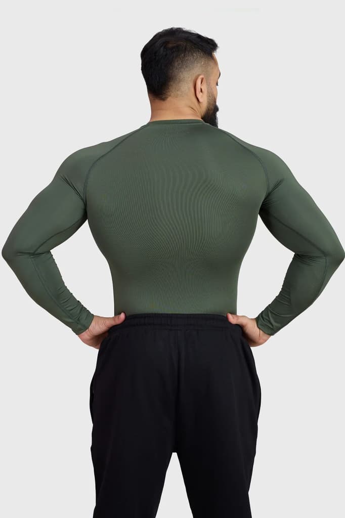 Compression Fullsleeves T-shirt Olive — photo 7