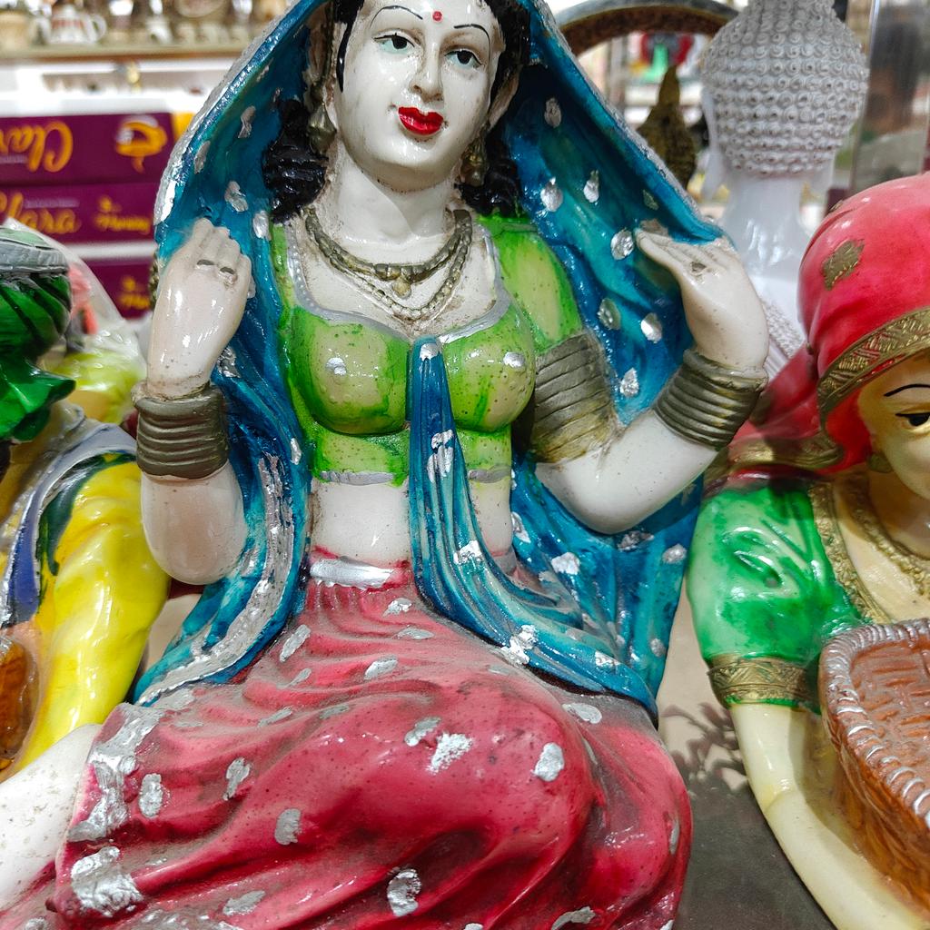 Green Statue | Decorative | Ceramic | Indian