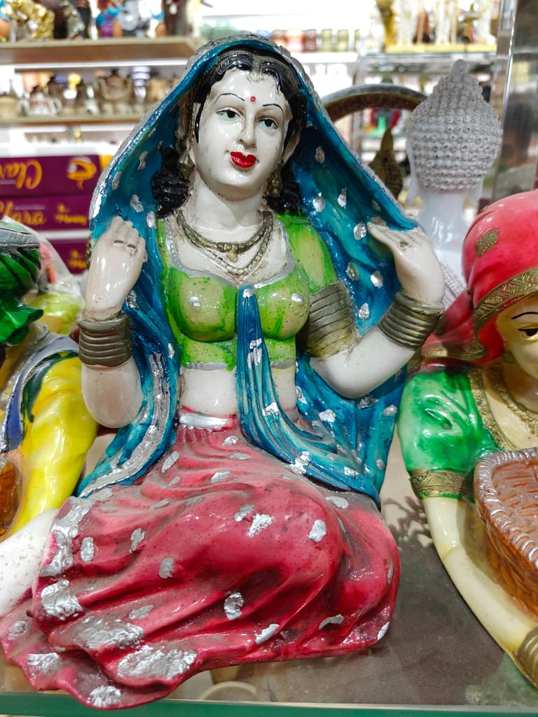 Green Statue | Decorative | Ceramic | Indian